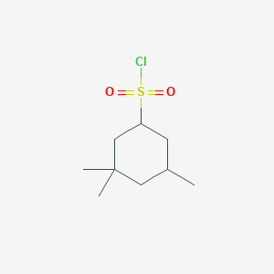 molecular formula C9H17ClO2S B13235409 3,3,5-Trimethylcyclohexane-1-sulfonyl chloride 