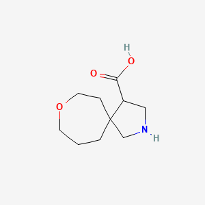 molecular formula C10H17NO3 B13235419 8-Oxa-2-azaspiro[4.6]undecane-4-carboxylic acid 