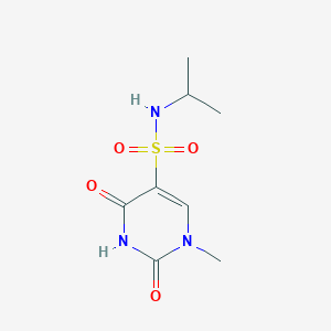 molecular formula C8H13N3O4S B13235434 1-Methyl-2,4-dioxo-N-(propan-2-yl)-1,2,3,4-tetrahydropyrimidine-5-sulfonamide 
