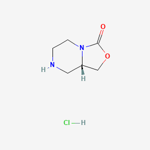 molecular formula C6H11ClN2O2 B1323544 (S)-Tetrahydro-1H-oxazolo[3,4-a]pyrazin-3(5H)-one hydrochloride CAS No. 958635-15-9
