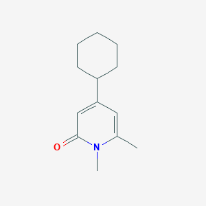 molecular formula C13H19NO B13235476 4-Cyclohexyl-1,6-dimethyl-1,2-dihydropyridin-2-one 
