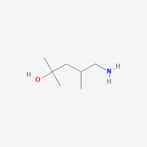 molecular formula C7H17NO B13235526 5-Amino-2,4-dimethylpentan-2-ol 