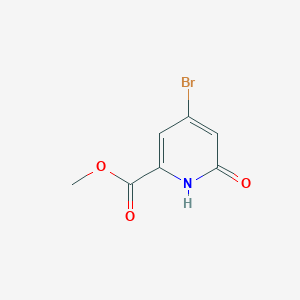 molecular formula C7H6BrNO3 B13235594 Methyl 4-bromo-6-hydroxypyridine-2-carboxylate CAS No. 1806984-30-4