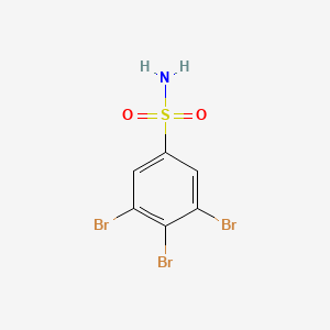 molecular formula C6H4Br3NO2S B13235602 3,4,5-Tribromobenzene-1-sulfonamide 