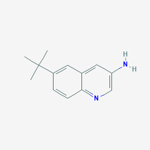 molecular formula C13H16N2 B13235638 6-Tert-butylquinolin-3-amine 