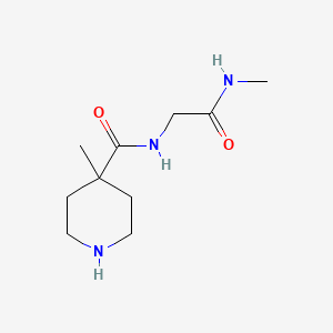 molecular formula C10H19N3O2 B13235639 N-Methyl-2-[(4-methylpiperidin-4-YL)formamido]acetamide 
