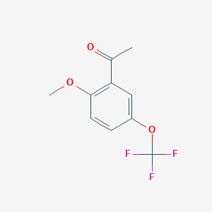 molecular formula C10H9F3O3 B1323565 2'-Methoxy-5'-(trifluoromethoxy)acetophenone CAS No. 468074-92-2