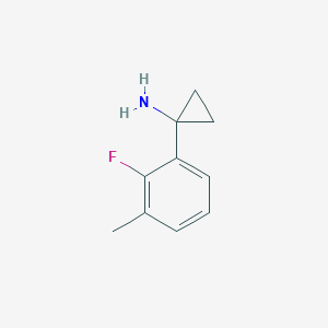 molecular formula C10H12FN B13235740 1-(2-Fluoro-3-methylphenyl)cyclopropan-1-amine 