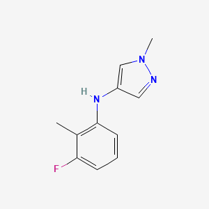 molecular formula C11H12FN3 B13235792 N-(3-Fluoro-2-methylphenyl)-1-methyl-1H-pyrazol-4-amine 