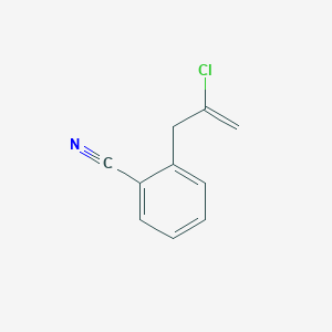 molecular formula C10H8ClN B1323580 2-Chloro-3-(2-cyanophenyl)-1-propene CAS No. 731772-23-9