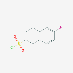 molecular formula C10H10ClFO2S B13235804 6-Fluoro-1,2,3,4-tetrahydronaphthalene-2-sulfonyl chloride CAS No. 2059937-11-8