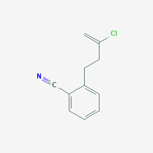 molecular formula C11H10ClN B1323581 2-Chloro-4-(2-cyanophenyl)-1-butene CAS No. 731772-24-0
