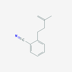 molecular formula C12H13N B1323583 2-(3-Methylbut-3-en-1-yl)benzonitrile CAS No. 731772-68-2