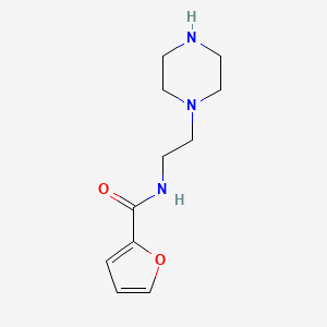 molecular formula C11H17N3O2 B13235838 N-[2-(piperazin-1-yl)ethyl]furan-2-carboxamide 