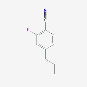 molecular formula C10H8FN B1323584 3-(4-Cyano-3-fluorophenyl)-1-propene CAS No. 951888-50-9