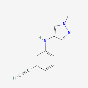 molecular formula C12H11N3 B13235881 N-(3-Ethynylphenyl)-1-methyl-1H-pyrazol-4-amine 