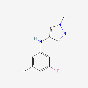 molecular formula C11H12FN3 B13235897 N-(3-Fluoro-5-methylphenyl)-1-methyl-1H-pyrazol-4-amine 