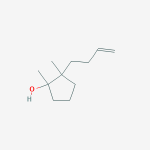 molecular formula C11H20O B13235916 2-(But-3-en-1-yl)-1,2-dimethylcyclopentan-1-ol 
