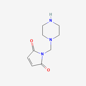 molecular formula C9H13N3O2 B13235927 1-[(Piperazin-1-yl)methyl]-2,5-dihydro-1H-pyrrole-2,5-dione 