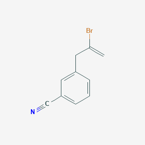 molecular formula C10H8BrN B1323593 2-溴-3-(3-氰基苯基)-1-丙烯 CAS No. 731772-71-7