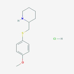 molecular formula C13H20ClNOS B13235937 2-{[(4-Methoxyphenyl)sulfanyl]methyl}piperidine hydrochloride 