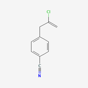 molecular formula C10H8ClN B1323595 2-Chloro-3-(4-cyanophenyl)-1-propene CAS No. 731772-74-0