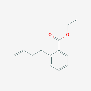 molecular formula C13H16O2 B1323597 4-(2-Carboethoxyphenyl)-1-butene CAS No. 731772-77-3