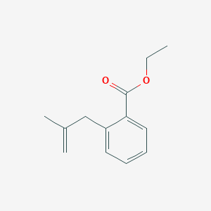 molecular formula C13H16O2 B1323598 3-(2-Carboethoxyphenyl)-2-methyl-1-propene CAS No. 731772-82-0