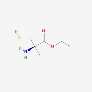 B132360 ethyl (2R)-2-amino-2-methyl-3-sulfanylpropanoate CAS No. 158785-71-8