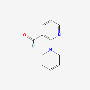 molecular formula C11H12N2O B13236024 2-(1,2,3,6-Tetrahydropyridin-1-yl)pyridine-3-carbaldehyde 