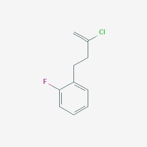 molecular formula C10H10ClF B1323604 2-Chloro-4-(2-fluorophenyl)-1-butene CAS No. 731772-94-4
