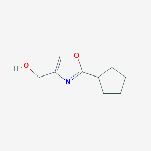 molecular formula C9H13NO2 B13236041 (2-Cyclopentyl-1,3-oxazol-4-yl)methanol 