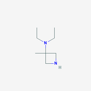 molecular formula C8H18N2 B13236055 N,N-Diethyl-3-methylazetidin-3-amine 