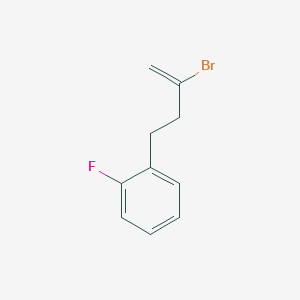 molecular formula C10H10BrF B1323606 2-Bromo-4-(2-fluorophenyl)-1-butene CAS No. 731772-96-6