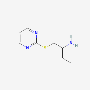 molecular formula C8H13N3S B13236088 2-[(2-Aminobutyl)sulfanyl]pyrimidine 