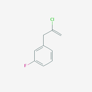 molecular formula C9H8ClF B1323610 2-Chloro-3-(3-fluorophenyl)-1-propene CAS No. 731773-03-8