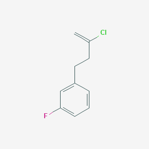 molecular formula C10H10ClF B1323611 2-Chloro-4-(3-fluorophenyl)-1-butene CAS No. 731773-04-9
