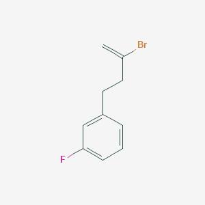 molecular formula C10H10BrF B1323612 2-Bromo-4-(3-fluorophenyl)-1-butene CAS No. 731773-06-1