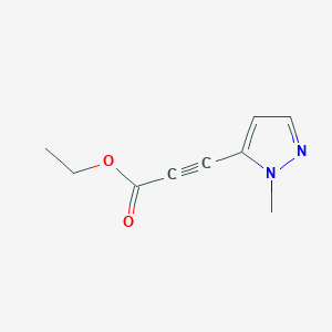 molecular formula C9H10N2O2 B13236122 Ethyl 3-(1-methyl-1H-pyrazol-5-yl)prop-2-ynoate 