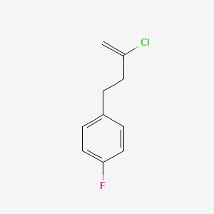 molecular formula C10H10ClF B1323615 2-Chloro-4-(4-fluorophenyl)-1-butene CAS No. 731773-09-4