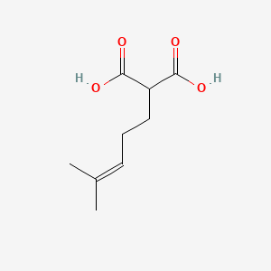 molecular formula C9H14O4 B13236212 2-(4-Methylpent-3-EN-1-YL)propanedioic acid 