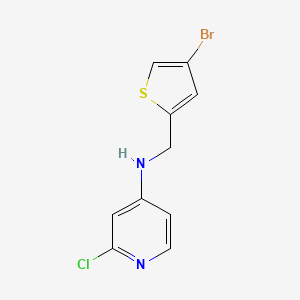 molecular formula C10H8BrClN2S B13236346 N-[(4-bromothiophen-2-yl)methyl]-2-chloropyridin-4-amine 