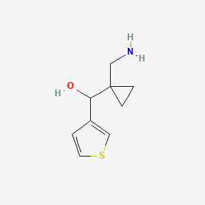 molecular formula C9H13NOS B13236366 [1-(Aminomethyl)cyclopropyl](thiophen-3-yl)methanol 