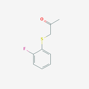 molecular formula C9H9FOS B13236423 1-[(2-Fluorophenyl)sulfanyl]propan-2-one 