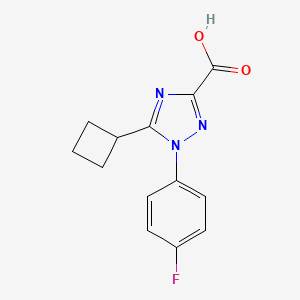 molecular formula C13H12FN3O2 B13236442 5-Cyclobutyl-1-(4-fluorophenyl)-1H-1,2,4-triazole-3-carboxylic acid 