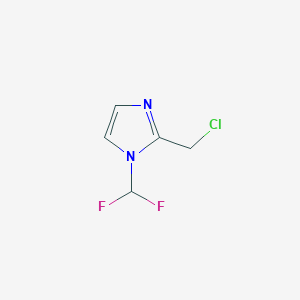molecular formula C5H5ClF2N2 B13236448 2-(chloromethyl)-1-(difluoromethyl)-1H-imidazole 
