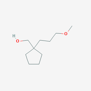 molecular formula C10H20O2 B13236550 [1-(3-Methoxypropyl)cyclopentyl]methanol 