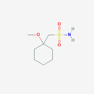 molecular formula C8H17NO3S B13236565 (1-Methoxycyclohexyl)methanesulfonamide 