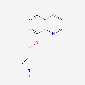 molecular formula C13H14N2O B13236594 8-[(Azetidin-3-yl)methoxy]quinoline 
