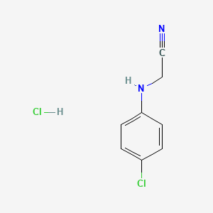 molecular formula C8H8Cl2N2 B13236598 2-[(4-Chlorophenyl)amino]acetonitrile hydrochloride 